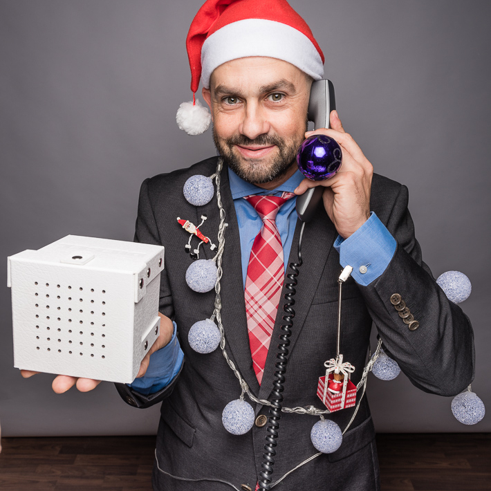 Fotoshooting für eine Weihnachtskarte für Handelsvertretung Nun