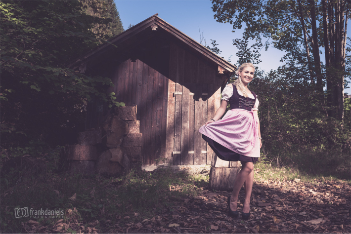Fotoshooting mit Tracht in den Bergen