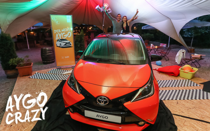 Fun-Fotoshooting mit dem Toyota Aygo