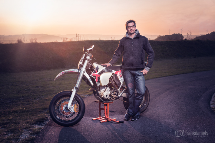 Fotoshooting Motorrad Supermoto Erzgebirgsring