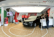 Greenscreen Fansticker-Aktion im Audi Dome