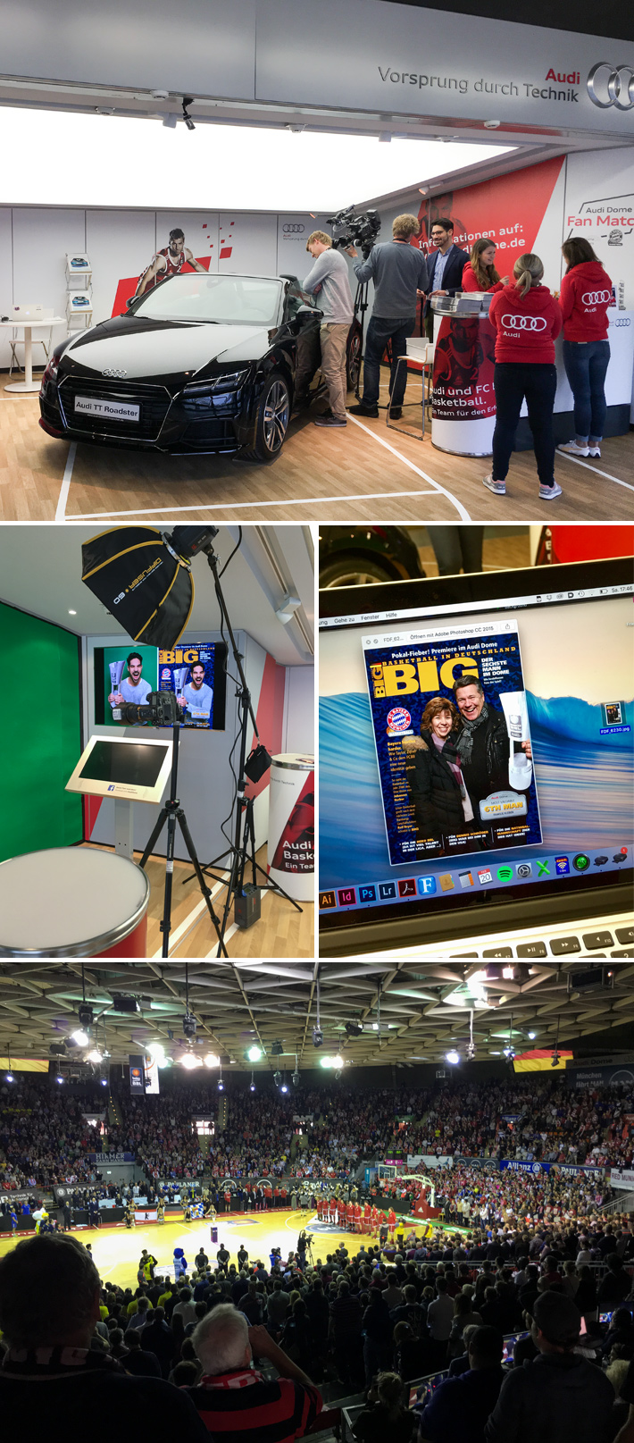 Greenscreen-Aktion im Audi Dome - Beko BBL Top 4