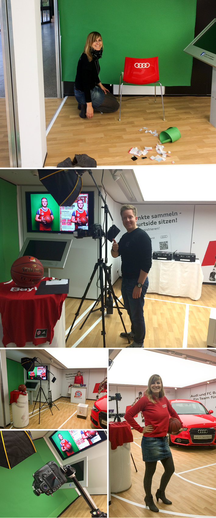 Greenscreen Fotoaktion im Audi Dome - FC Bayern Basketball
