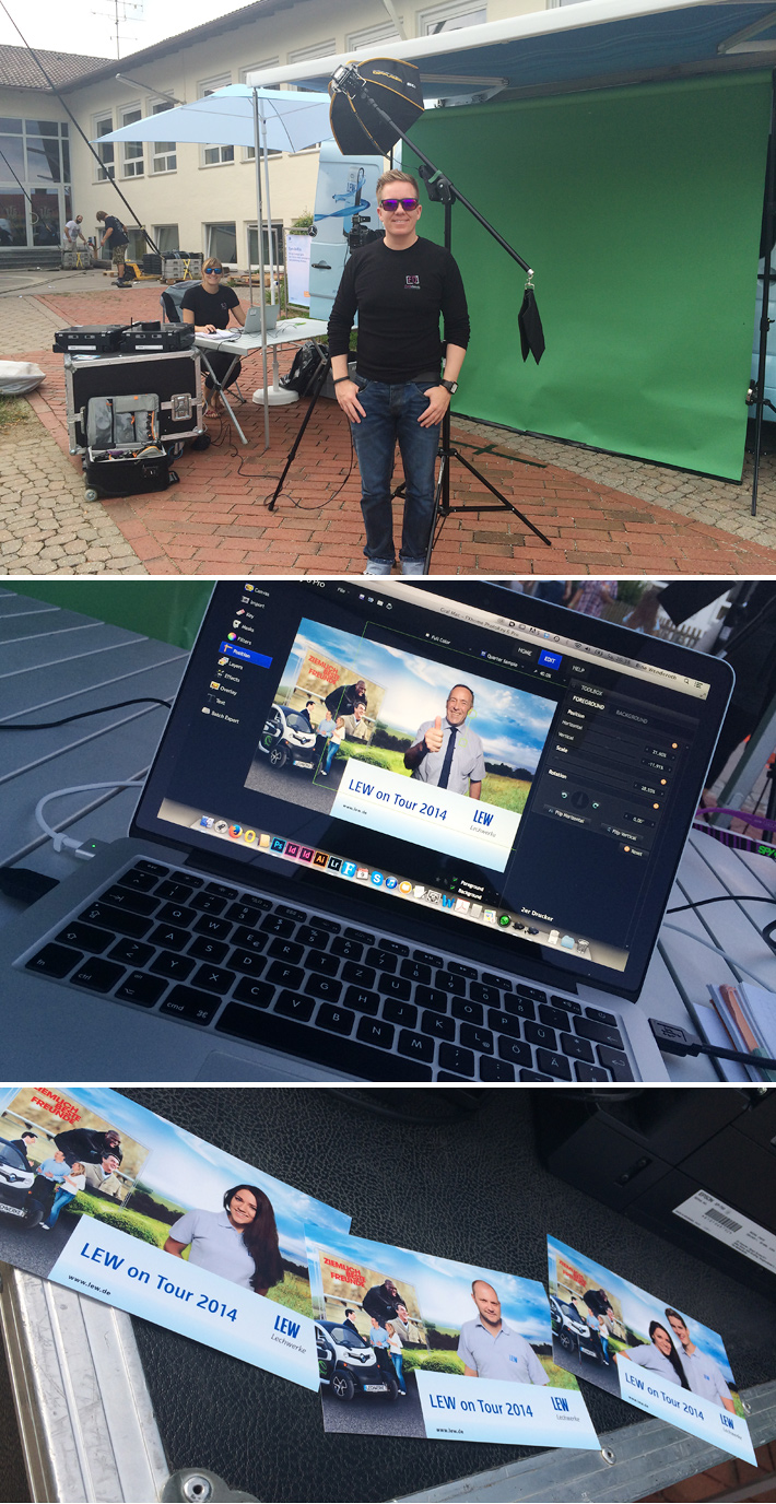 Greenscreen Fotobooth mit Sofortdruck
