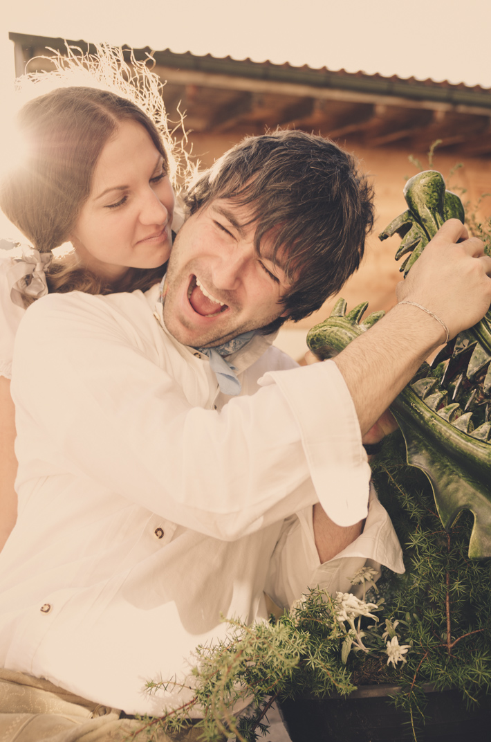 Hochzeitsfotografie - Engagement mit Bea und Hansi mit Motto Heimatfilm