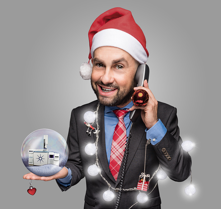 Fotoshooting für eine Weihnachtskarte für Handelsvertretung Nun
